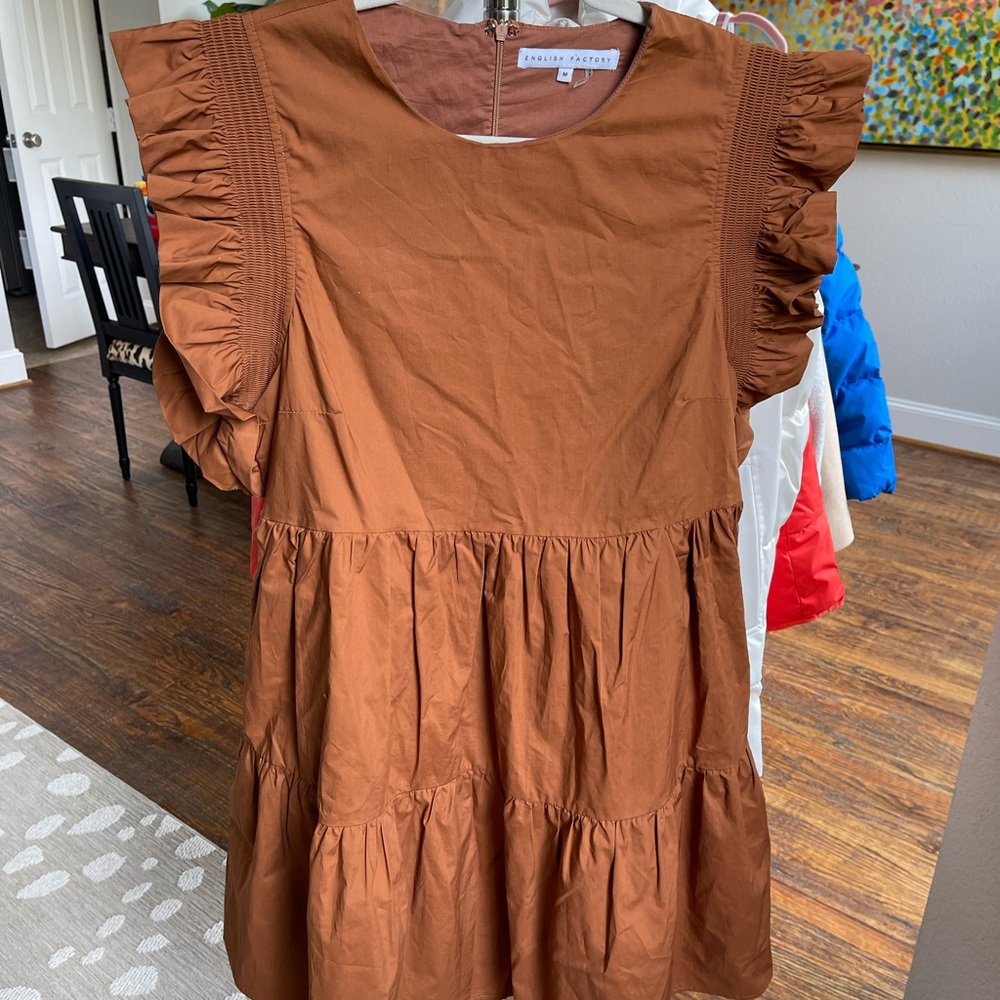 Ruffle sleeve dress